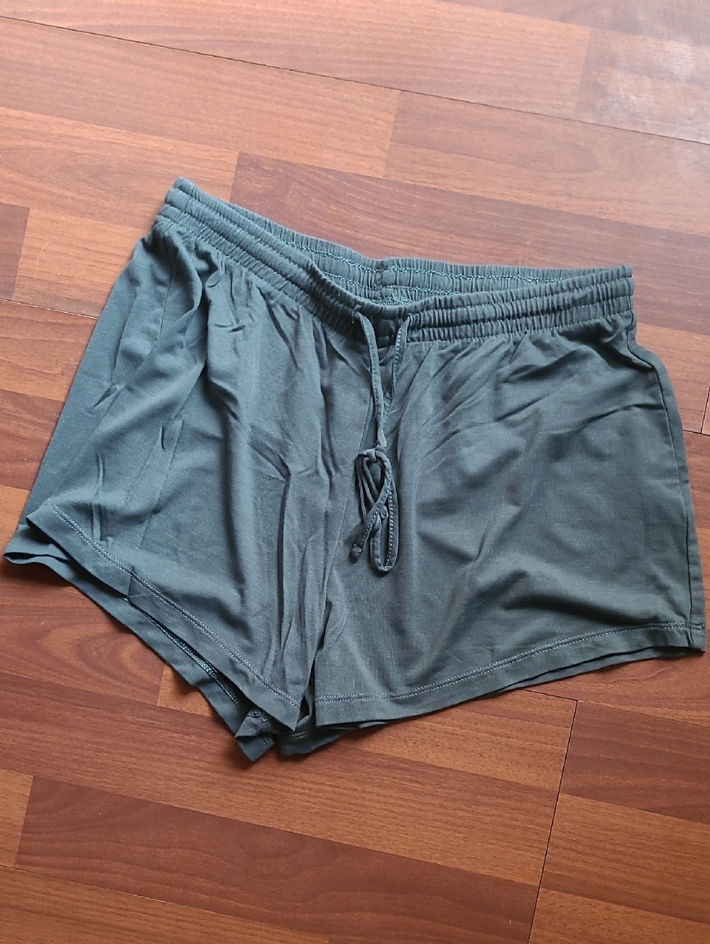 Auden Olive Green Elastic Waist Sleep Shorts